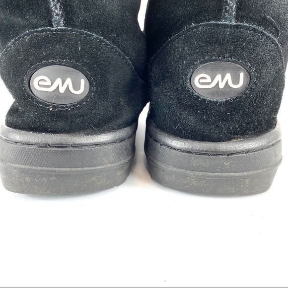 EMU Australia black suede & sheepskin wool boot 7 - Picture 11 of 15